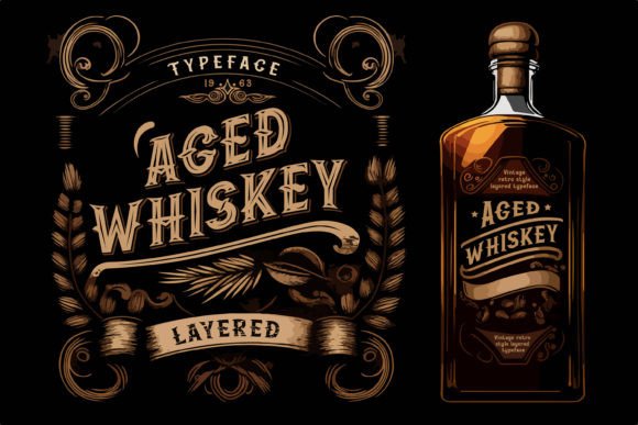 Aged Whiskey Font: Timeless Elegance for Modern Design
