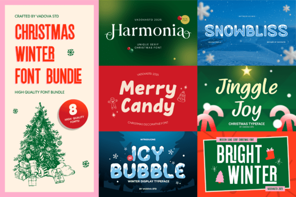 Christmas Winter Bundle: A Festive Typographic Solution for Holiday Design