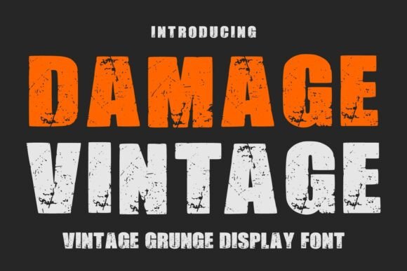 Damage Vintage: A Bold Grunge Display Font for Standout Design