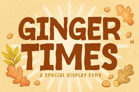 Ginger Times: A Modern and Cute Display Font for Creative Projects