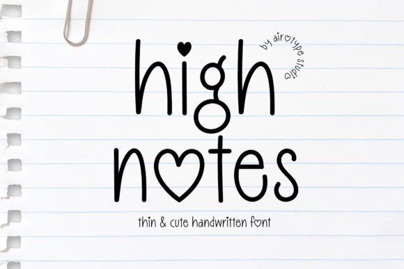 High Notes: A Handwritten Font That Speaks Volumes