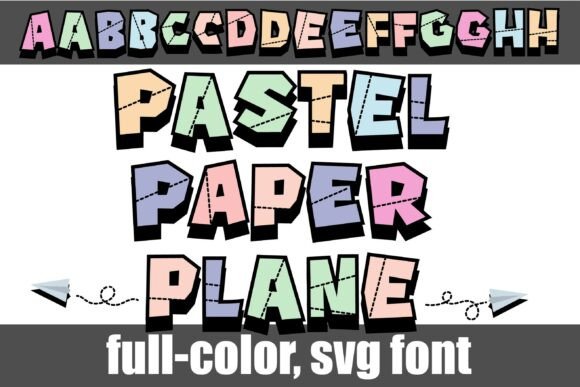 Paper Plane Pastel: A Whimsical SVG Font for Creative Expression
